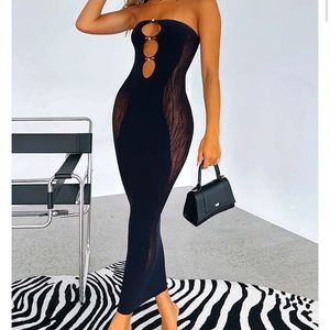 Black midi dress